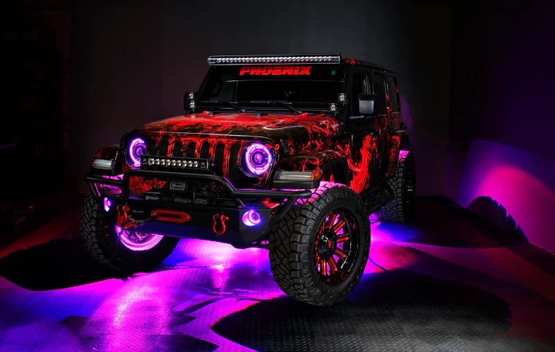 Oracle Bluetooth + RF Underbody Rock Light Kit - 8 PCS - ColorSHIFT - Image 22