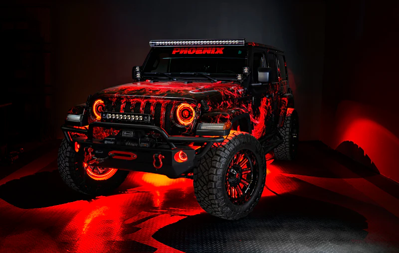 Oracle Bluetooth + RF Underbody Rock Light Kit - 8 PCS - ColorSHIFT - Image 45