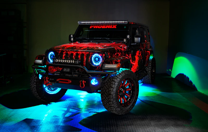 Oracle Bluetooth + RF Underbody Rock Light Kit - 8 PCS - ColorSHIFT - Image 46