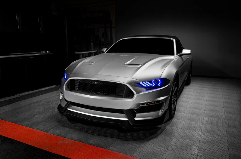 Oracle Lighting 18-23 Ford Mustang Dynamic ColorSHIFT LED Headlights - Black Series - Image 10