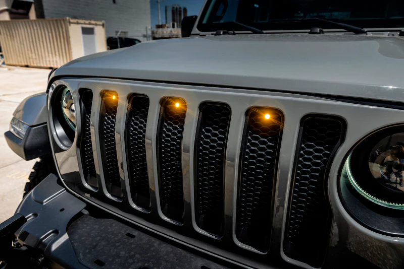 Oracle Pre-Runner Style LED Grille Kit for Jeep Wrangler JL - Amber - Image 7