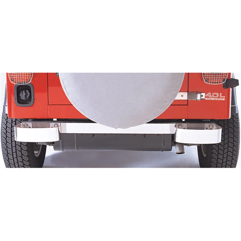 Rugged Ridge 76-95 Jeep CJ / Jeep Wrangler Stainless Steel Rear Bumperettes - Image 3